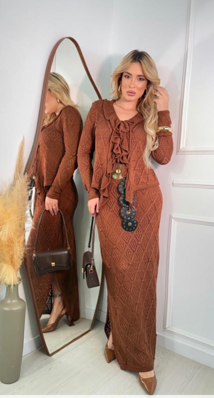 conjunto babados renda